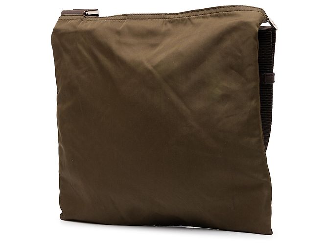 Prada Brown Tessuto Crossbody mit Reißverschluss Braun Khaki - Ansicht 2