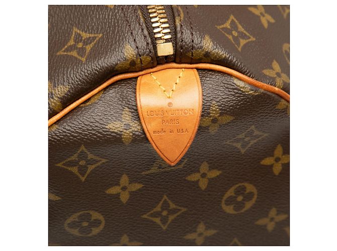 Louis Vuitton Brown Monogram Keepall 60 Marron - vue 5