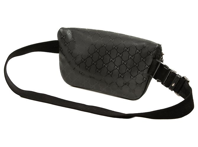 Borsetta cintura Gucci nera con stampa GG Nero - vista 2