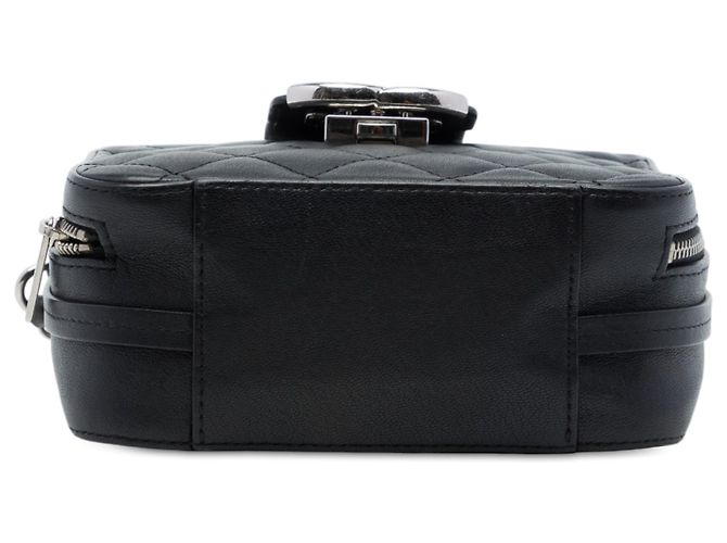 Camera Sac caméra Chanel Black Mini Quilted Lambskin CC Box Noir - vue 3