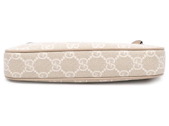 Borsa a tracolla Gucci Mini GG Supreme Ophidia Beige - vista 3