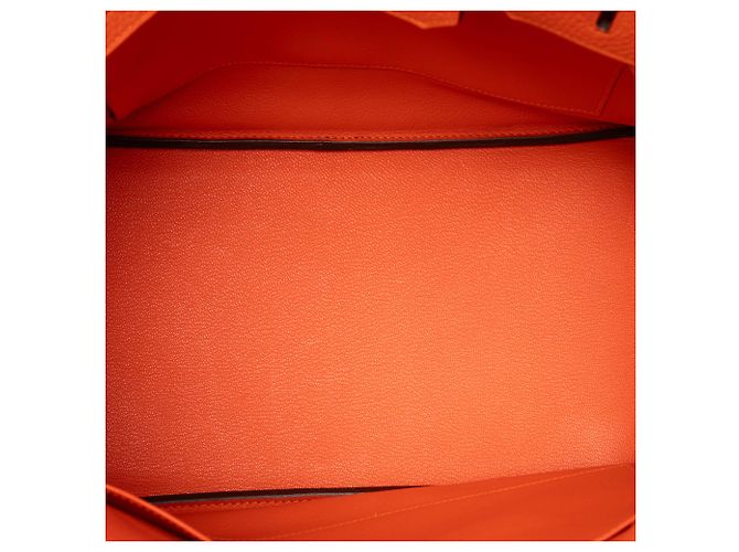 Hermès Orange Clemence Birkin Retourne 35 Naranja - vista 4