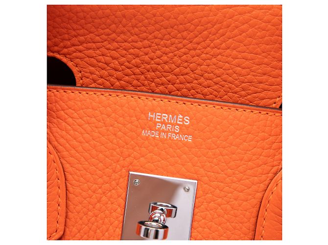 Hermès Orange Clemence Birkin Retourne 35 Naranja - vista 5