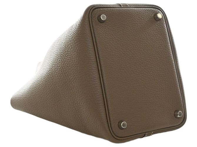 Hermès Brown Clemence Picotin Lock 18 Marron Taupe - vue 11
