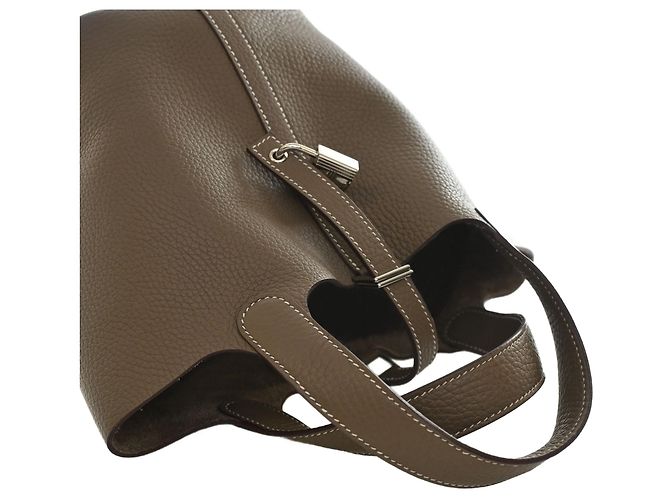 Hermès Brown Clemence Picotin Lock 18 Marron Taupe - vue 8