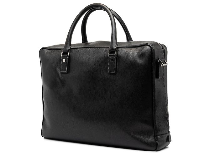 Salvatore Ferragamo Mala de negócios Ferragamo em pele de vitelo preta Preto - vista 2