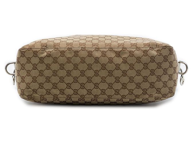 Borsa Satchel Gucci in tela GG beige con Icon Bit - vista 3