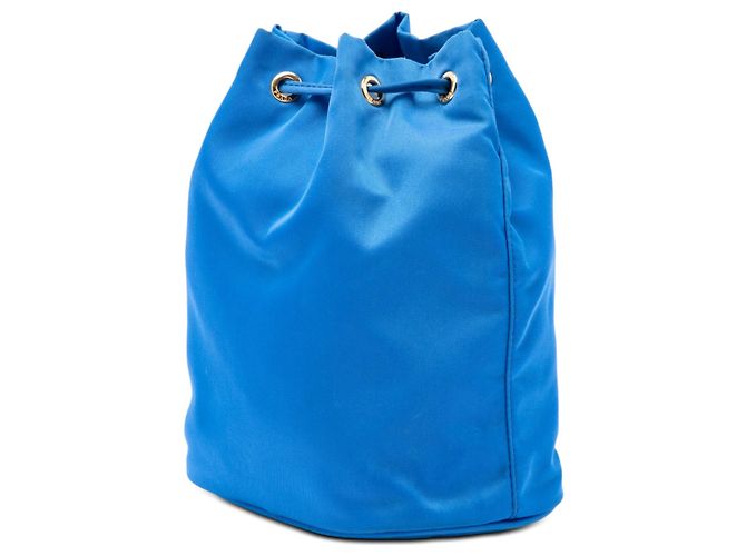 Pochette à cordon de serrage Prada en Tessuto bleu - vue 2