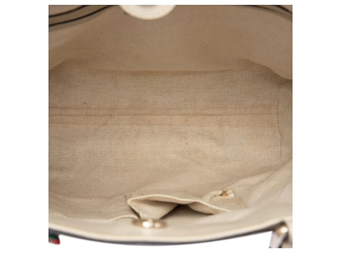 Gucci Mayfair Tote aus beigem GG Canvas und Web - Ansicht 4