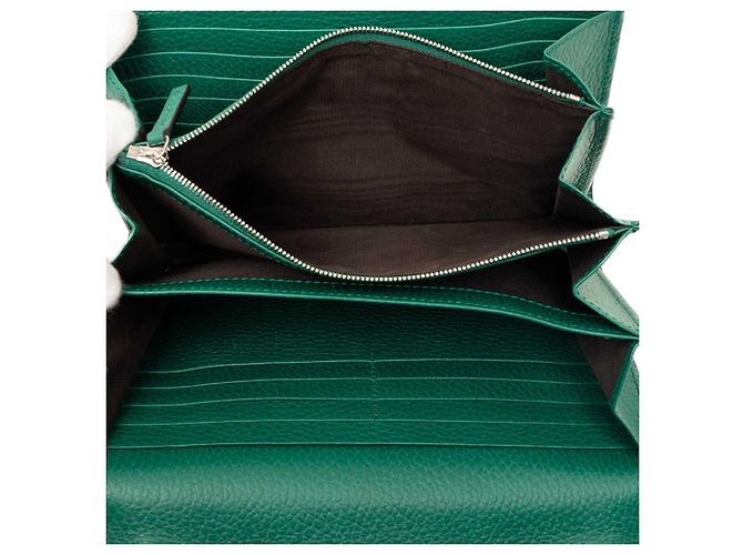 Portafoglio con catena Dionysus Gucci in pelle di vitello verde - vista 4
