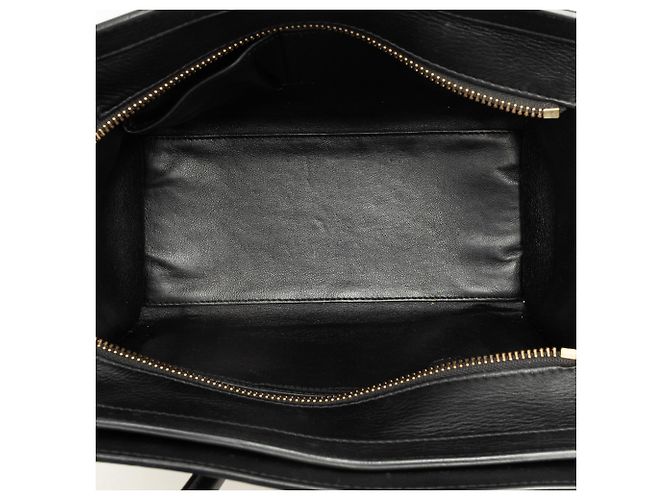 Céline Celine Red Micro Tricolor Calfskin and Suede Luggage Tote Rosso Bordò - vista 4