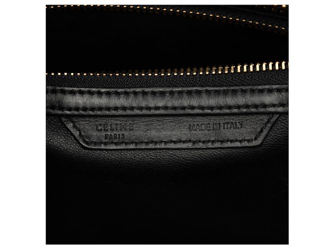 Céline Celine Red Micro Tricolor Calfskin and Suede Luggage Tote Rosso Bordò - vista 5