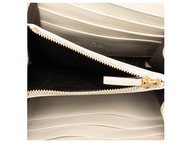 Gucci Portafoglio Blondie con catena in pelle di vitello bianca Medium Bianco - vista 4