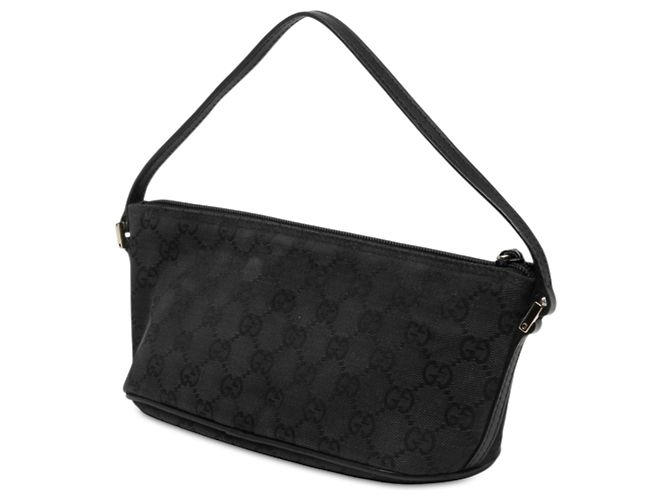 Gucci Black GG Canvas Boat Negro - vista 2
