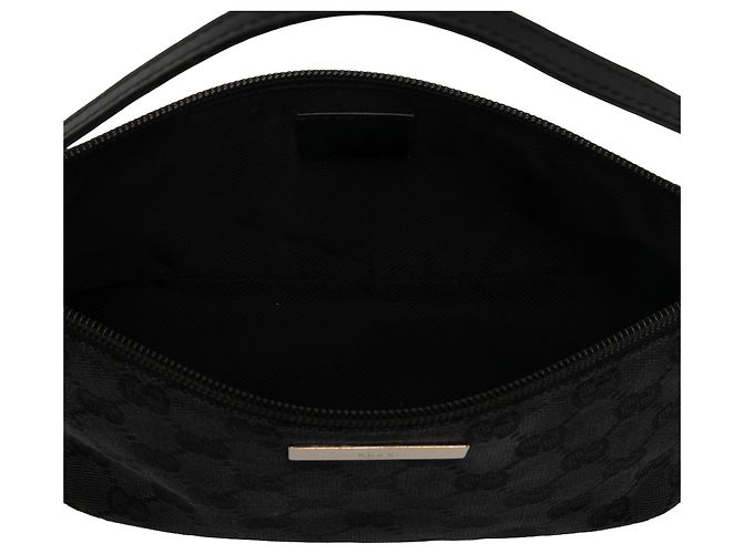 Gucci Black GG Canvas Boat Negro - vista 4