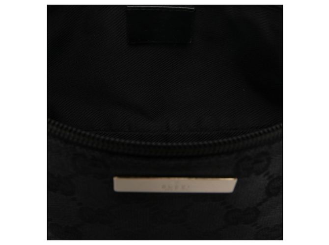 Gucci Black GG Canvas Boat Negro - vista 5