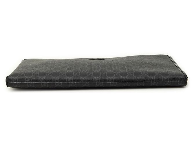 Gucci Black GG Supreme Interlocking G Clutch Schwarz - Ansicht 3