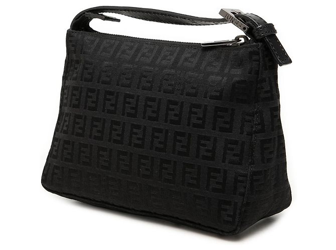 Borsa a mano Fendi in tela Zucchino nera Nero - vista 2