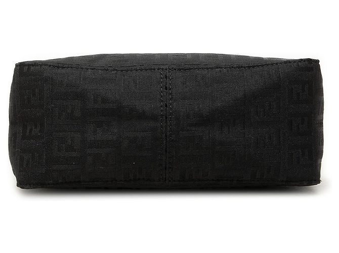 Borsa a mano Fendi in tela Zucchino nera Nero - vista 3