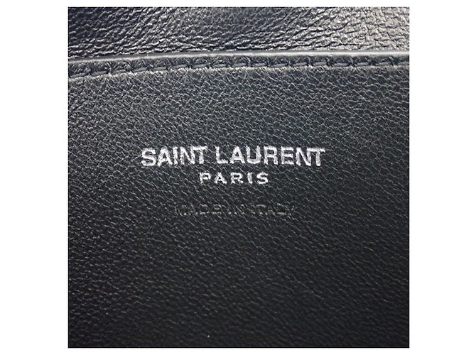 Autre Marque Saint Laurent Pouch Puffy Large in pelle di agnello nera Nero - vista 5