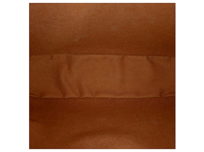Céline Celine Borsa Camera Small Triomphe in tela rivestita marrone con logo Marrone scuro - vista 4