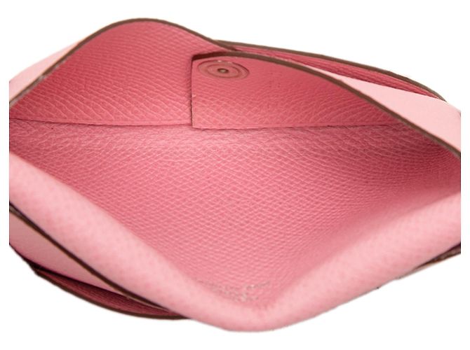 Hermès Pink Epsom Calvi Card Holder - vista 4