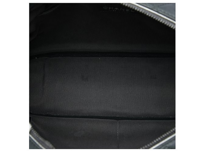 Chanel Gray Medium CC Bicolor gesteppte Kalbsleder Chain Camera Bag Braun Anthrazitgrau - Ansicht 4