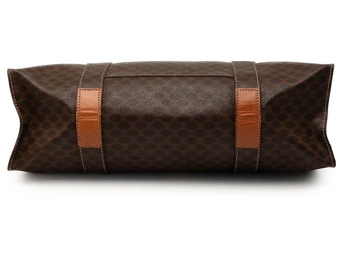 Céline Bolso Tote Celine Brown Macadam Coated Canvas Castaño Marrón oscuro - vista 3