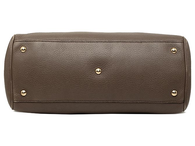 Borsa Gucci Bamboo Shopper media in pelle di vitello marrone Taupe - vista 3