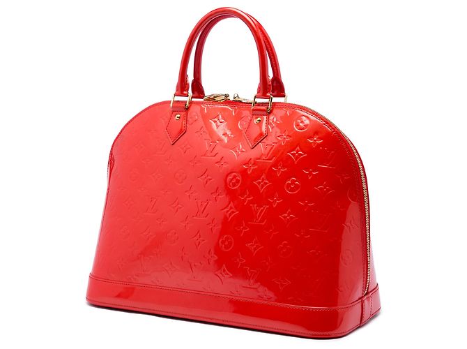 Louis Vuitton Red Monogram Vernis Alma GM Roja - vista 2