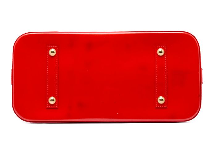 Louis Vuitton Red Monogram Vernis Alma GM Roja - vista 3