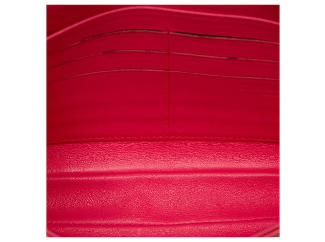 Autre Marque Dior Red Patent Cannage New Lock Pouch Crossbody Rosso - vista 4
