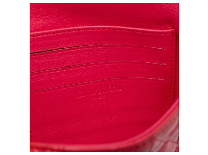 Autre Marque Dior Red Patent Cannage New Lock Pouch Crossbody Rosso - vista 5