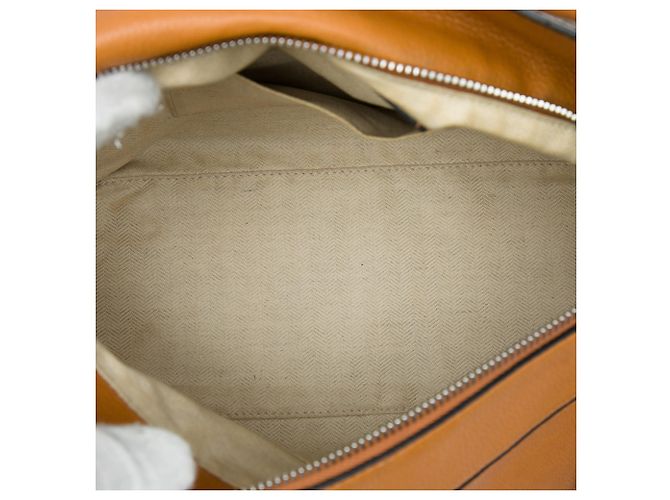 Sac Puzzle LOEWE Medium Bicolor en cuir de veau marron - vue 4