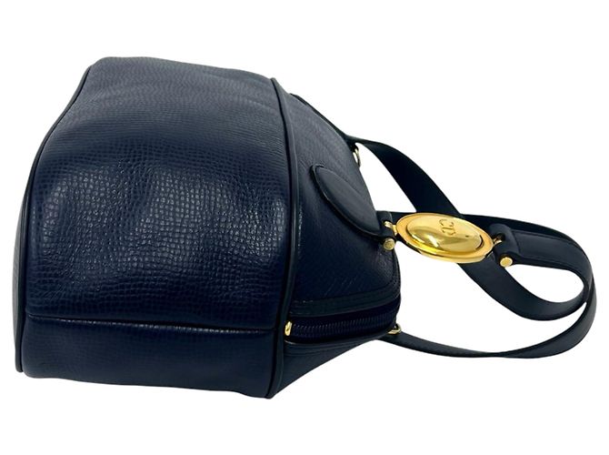 Dior Blue Leather Top Handle Bag Navy blue - view 7