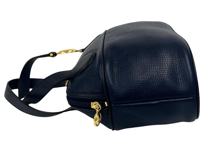 Dior Blue Leather Top Handle Bag Navy blue - view 8
