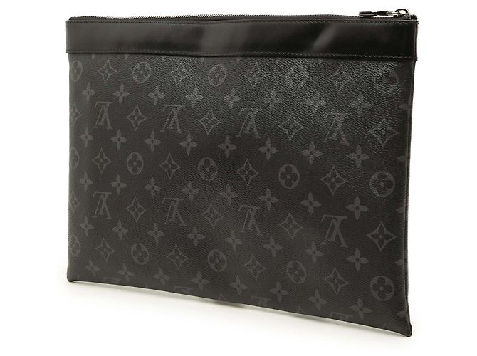 Louis Vuitton Black Monogram Eclipse Discovery Pochette GM Nero - vista 2