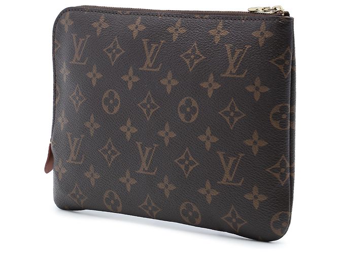 Louis Vuitton Brown Monogram Etui Voyageur PM Castaño - vista 2