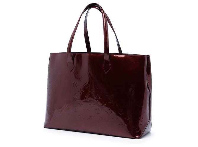 Louis Vuitton Red Monogram Vernis Wilshire MM Vermelho Bordeaux - vista 2
