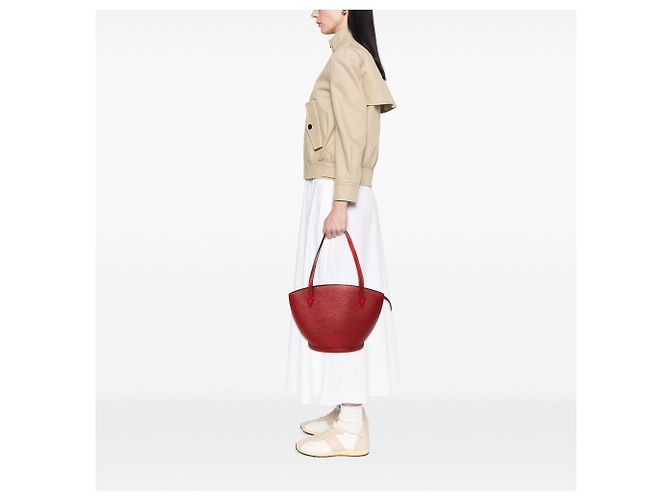 Louis Vuitton Red Epi Saint Jacques GM Long Strap Vermelho - vista 6