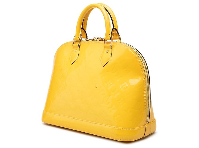 Louis Vuitton Yellow Monogram Vernis Alma PM Amarillo - vista 2