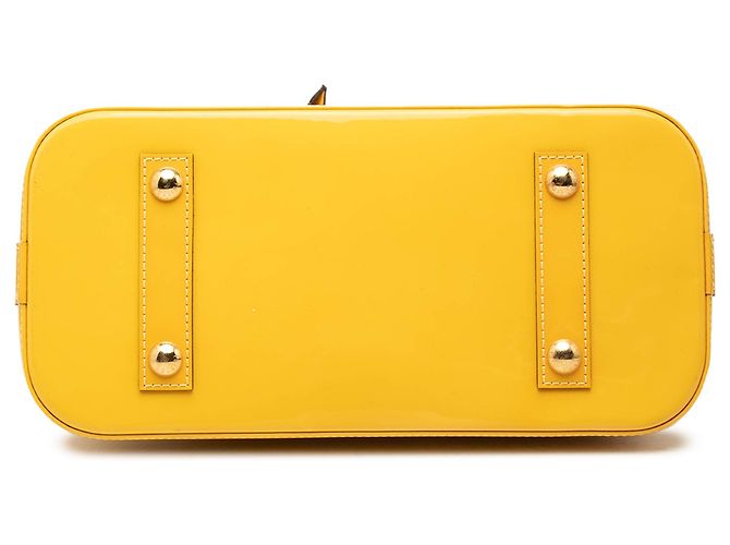 Louis Vuitton Yellow Monogram Vernis Alma PM Amarillo - vista 3