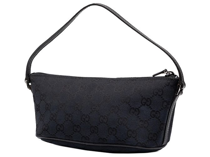 Gucci Black GG Canvas Boat Negro - vista 2
