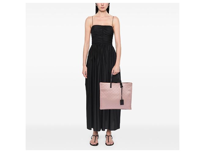 Borsa Tote Gucci in nylon GG rosa - vista 6