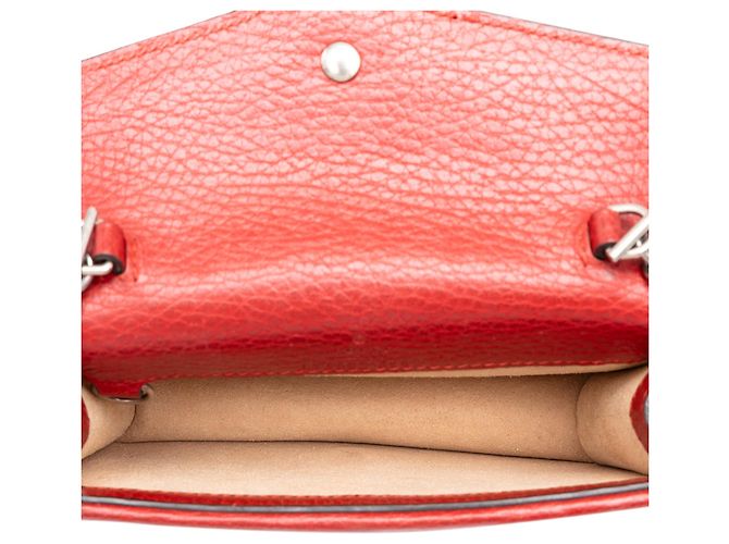 Gucci Mini Dionysus Crossbody in pelle di vitello rossa Rosso - vista 4