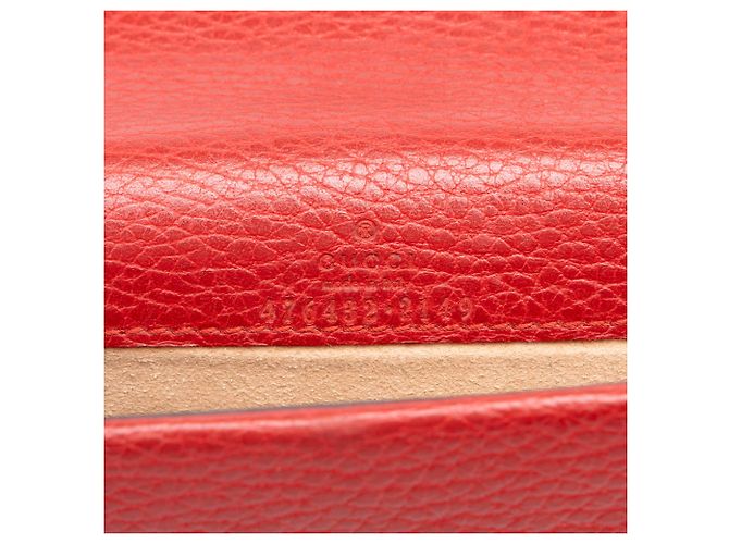 Gucci Mini Dionysus Crossbody in pelle di vitello rossa Rosso - vista 5