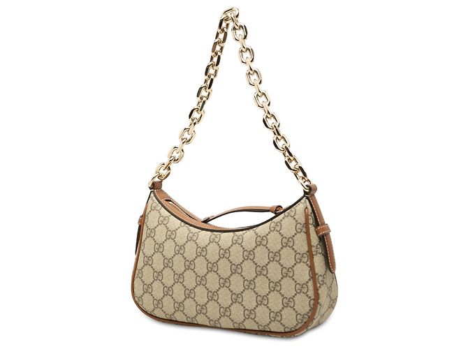 Borsa a tracolla Gucci Beige Small GG Supreme Emblem - vista 2