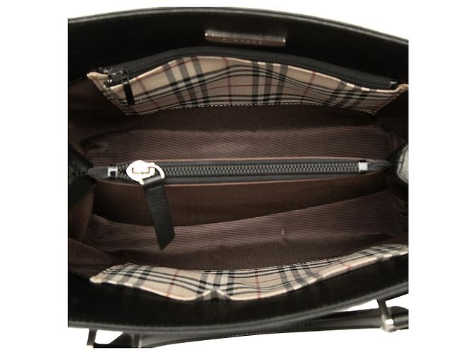 Borsa a mano Burberry in pelle nera Nero - vista 4