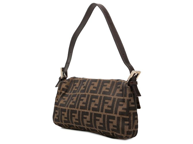 Bolso Baguette Fendi de lona Zucca marrón Castaño - vista 2