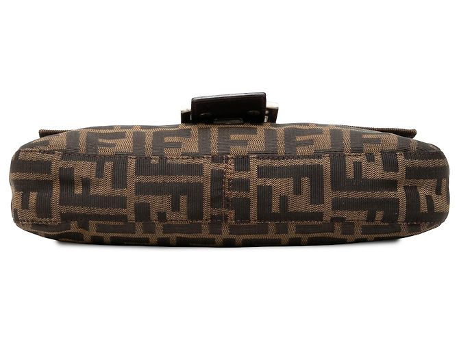 Bolso Baguette Fendi de lona Zucca marrón Castaño - vista 3